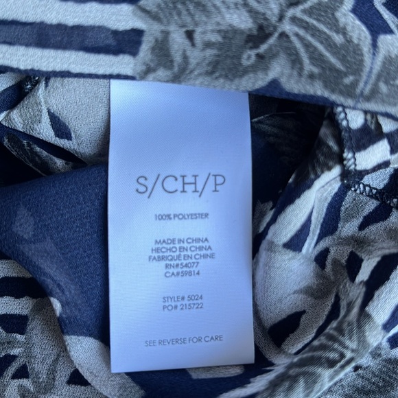 CAbi NWOT Women’s Size S Navy/Gray Sheer Tunic/Cover-up. - Picture 15 of 16